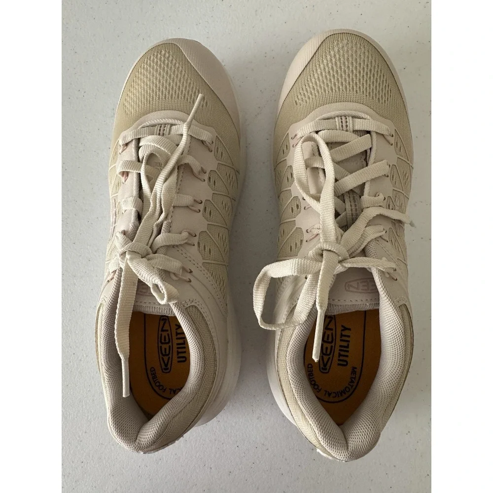 KEEN Utility Vista Energy Composite Toe Work Shoes Beige Women's Size 10M